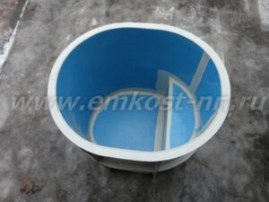 Бассейн из полипропилена — вид сверху, внутренние рёбра жёсткости