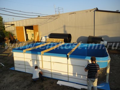 Круглый бассейн Ø4000 для банного комплекса