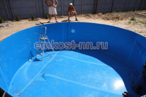 Круглый бассейн из полипропилена — фото 12