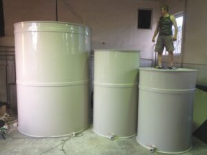 Ёмкость 15 м³ из полипропилена на производстве