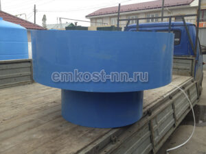 Овальная двухместная купель из полипропилена на грузовике