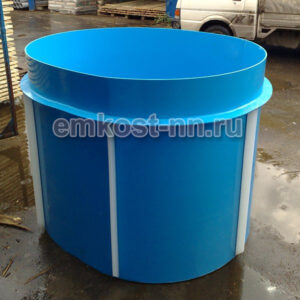 Овальная купель из полипропилена с рёбрами жёсткости