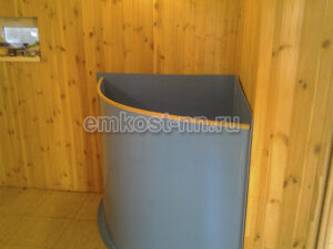 Угловая купель из полипропилена для бани — фото 2