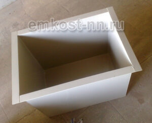 Вставка из полипропилена для гальванической ванны — вид сбоку