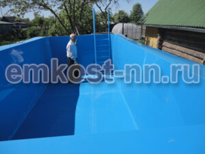 Вставка (облицовка) в бетонный бассейн из полипропилена — фото 11