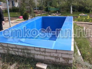 Вставка (облицовка) в бетонный бассейн из полипропилена — фото 3